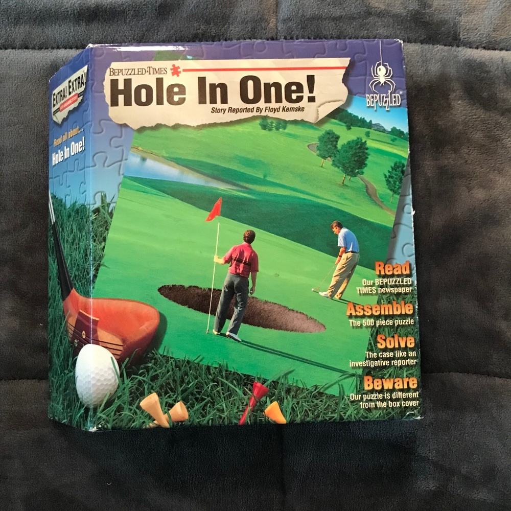 BePuzzled Times Hole In One Game Read Assemble Solve Beware Golf Putting